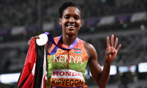 Kipyegon wins fourth world 1,500m title
