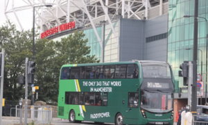 Manchester bus mocks Amorim's tactics