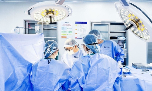 Premature baby undergoes hernia surgery