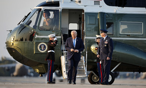 Man arrested for shining laser at Trump's helicopter
