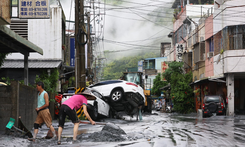 Taiwan residents describe flash flood as a 'tsunami'