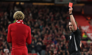 Liverpool forward scores winner, then receives red card