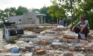 Landslide on the Tien River