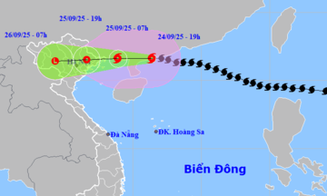 Typhoon Ragasa weakens to category 12, enters Gulf of Tonkin tonight