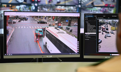 Which roads in Ho Chi Minh City are equipped with AI cameras to detect traffic violations?