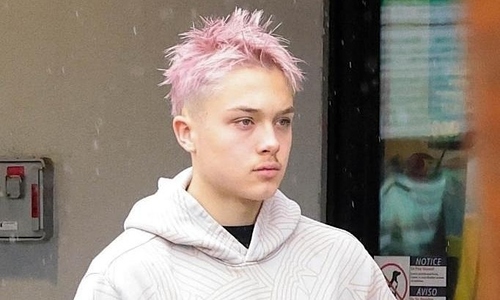 Jolie's youngest son draws attention with dyed hair