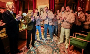 Norway's prime minister celebrates victory with Haaland and teammates