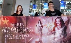 Stars flock to Thailand to cheer on Huong Giang at Miss Universe