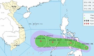 Tropical depression emerges near the South China Sea