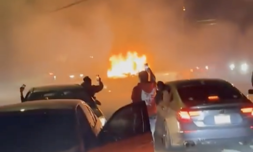 Reckless drivers wreak havoc in New York, assault residents and burn car