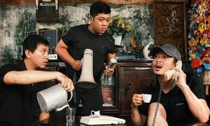 Stunt group behind 'Truy tim long dien huong' film