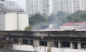 Fire at Hanoi Beer Factory