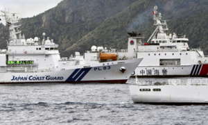 Chinese and Japanese patrol vessels clash near disputed islands