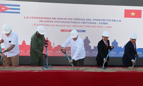 Vietnam breaks ground on solar power plant project gifted to Cuba
