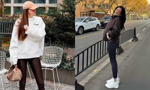 Ho Ngoc Ha and fashionistas champion thermal leggings