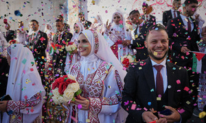 First mass wedding in Gaza since the conflict