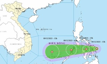 Tropical depression near the East Sea