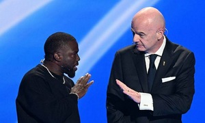 FIFA president stops MC from revealing World Cup secret