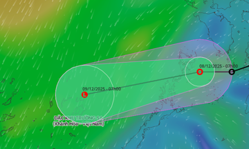 Tropical depression weakens rapidly