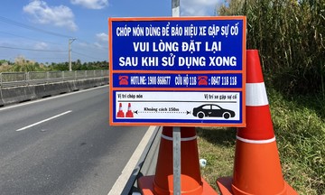 Trung Luong - My Thuan expressway equips emergency stop vehicles with traffic cones