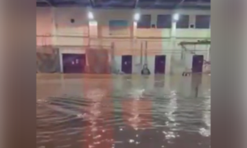 Floodwaters inundate hangar for Greek prime minister's special aircraft
