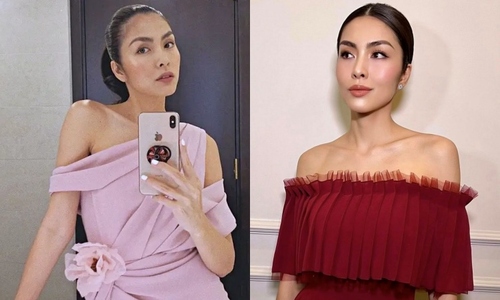 Tang Thanh Ha's wedding guest fashion style