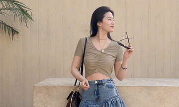 Liu Yifei highlights waist in new street style