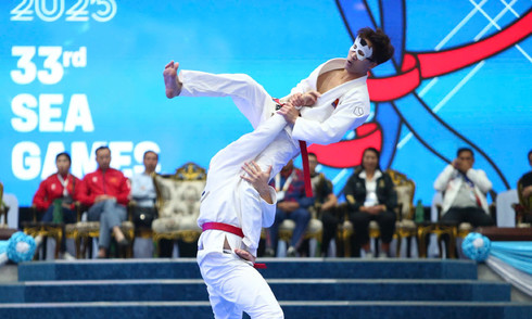 Huu Tuan, Dang Minh win bronze medal in men's duo performance Ju-Jitsu
