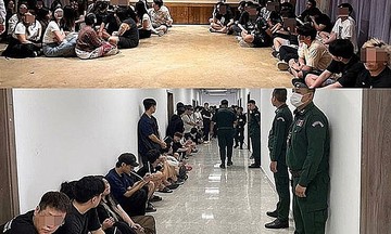 Cambodia arrests 75 Thai nationals in scam camp raid