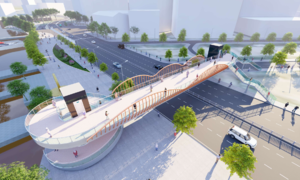 Two pedestrian bridges designed as new landmarks along the Saigon River