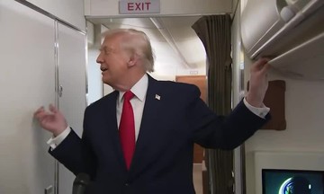 Trump encounters humorous situation on Air Force One