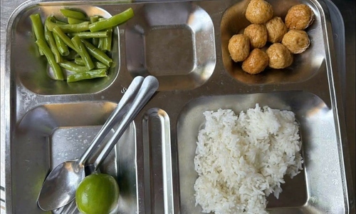 School lunch meal costing nearly 40,000 VND criticized as meager, school refutes claims