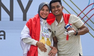 pregnant athlete secures double gold at SEA Games
