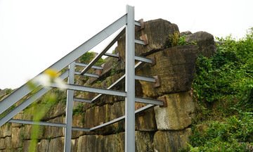 Iron frames protect Ho Citadel walls from erosion