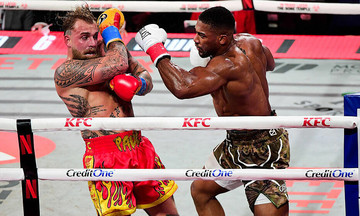 Anthony Joshua breaks YouTuber Jake Paul's jaw in bizarre boxing match
