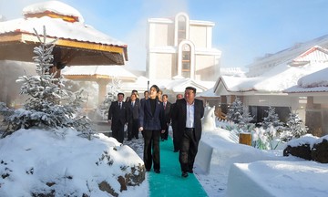 Kim Jong-un and daughter attend mountain resort inauguration