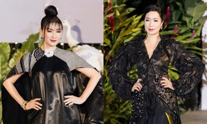 Former beauties grace the runway in Lanh My A ao dai