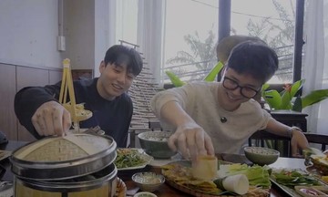 Jimin and Jungkook enjoy banh xeo, mi Quang
