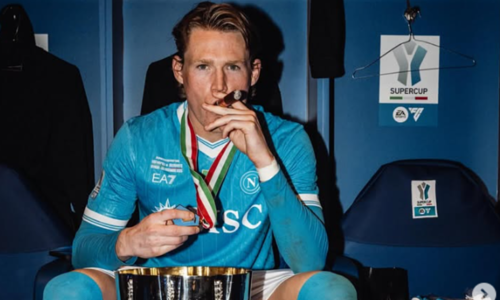 McTominay celebrates second Napoli title with 'boss' style
