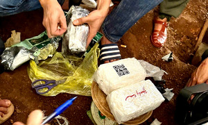 Police excavate garden in search of drug gang's narcotics