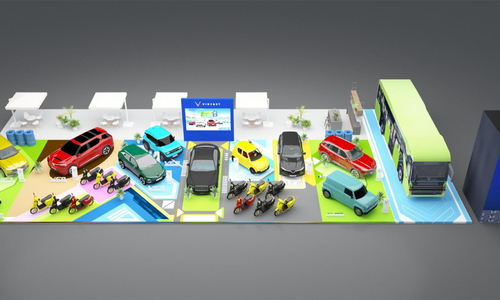 Exhibition spaces of car brands at Vietnam Mobility Show 2025