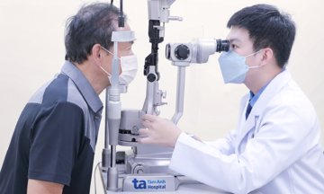 Lens replacement for a myopic patient