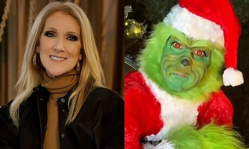 Celine Dion transforms into the Grinch for Christmas