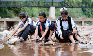 Mountain school community conserves every drop of water