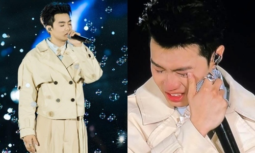 Rapper Negav sheds tears before audience