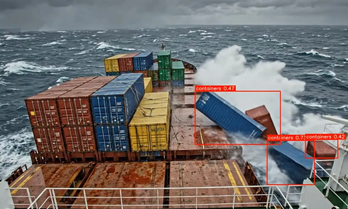 AI camera system tested to detect containers lost at sea