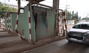 abandoned toll booths on national route 51 pose hidden dangers