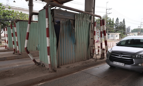 abandoned toll booths on national route 51 pose hidden dangers