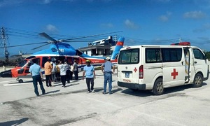 Phu Quy island residents spend 350 million VND to charter a helicopter for medical transfer
