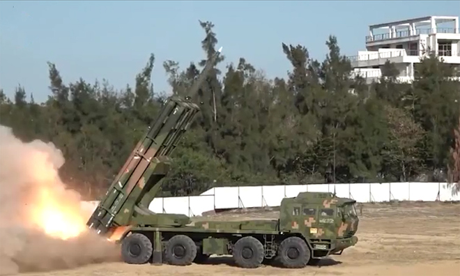 China launches barrage of rockets during drills near Taiwan